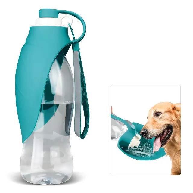 Pet Water Bottle With Leaf Bowl