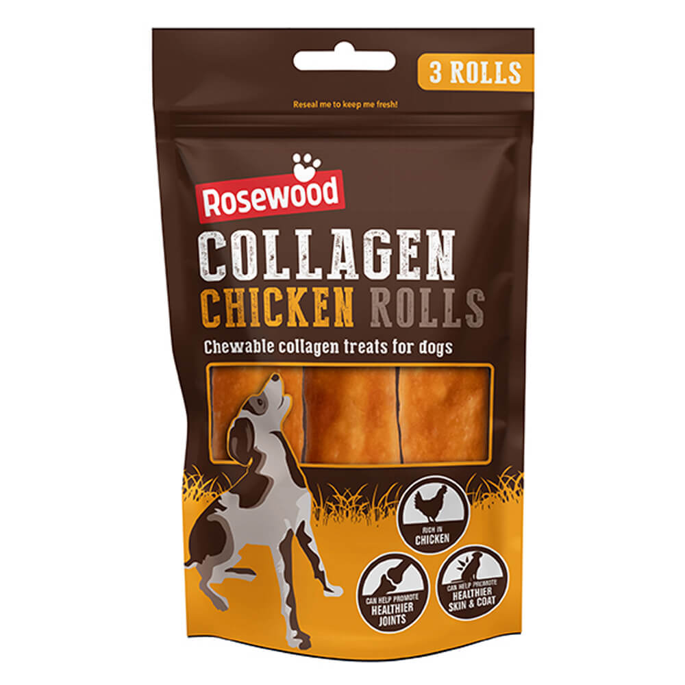 COLLAGEN Chicken Rolls - 70g (3-Pack)