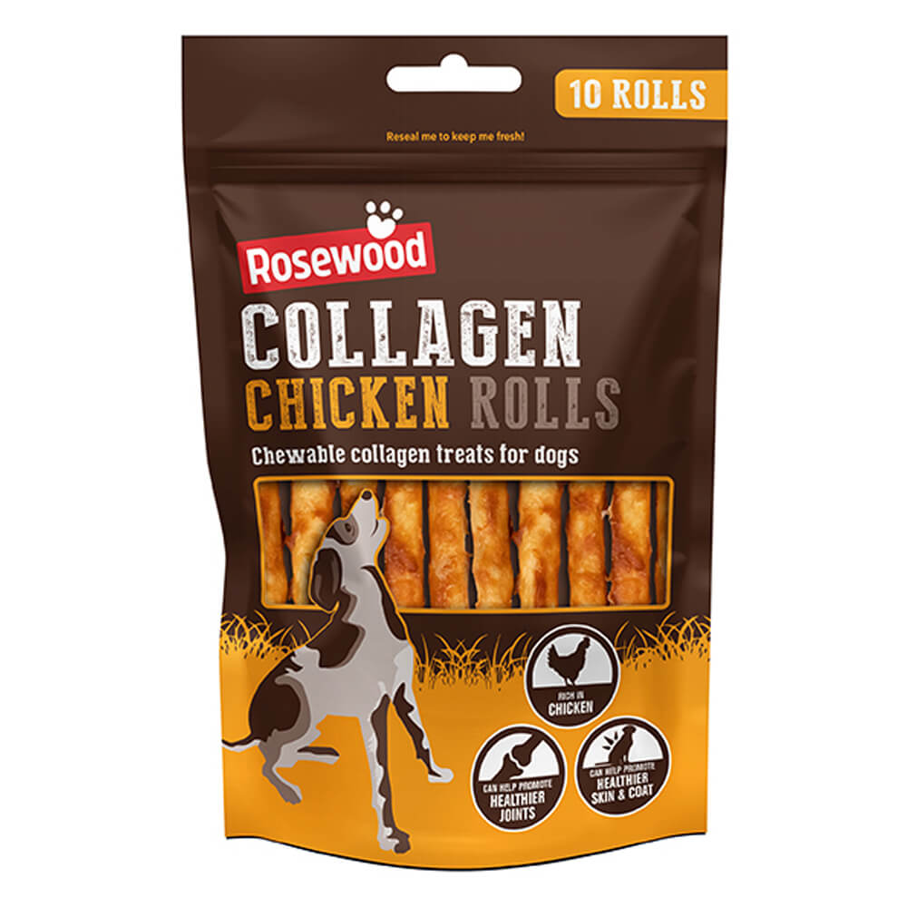 COLLAGEN Chicken Rolls - 70g (10-Pack)