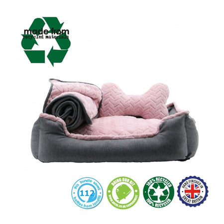 Ancol Made From Pink Dog Bed Set